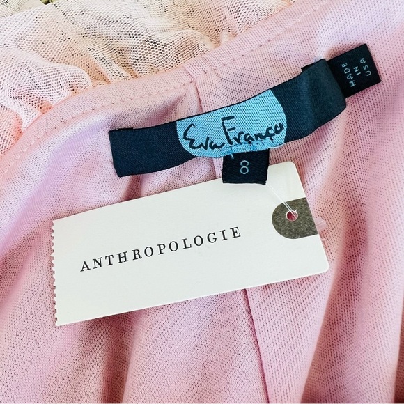 Anthropologie NWT Eva Franco Victoire Tiered Tulle Mini Dress Pink Party Sz 8 - Picture 12 of 13